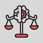 an illustration of a scale, symbolizing ai ethics